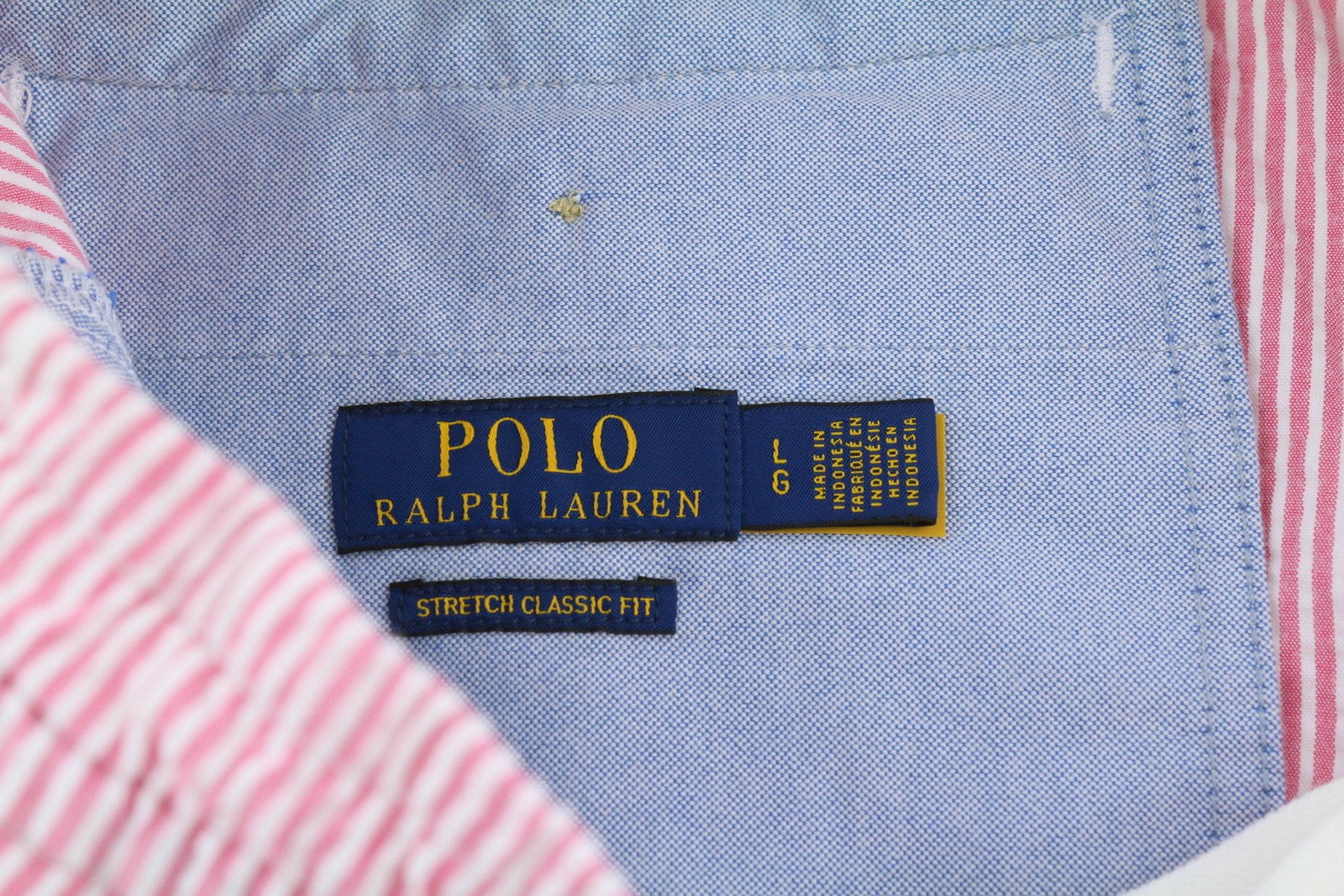 RALPH LAUREN Men's Shorts L Pink Pinstripe Stretch Chino RRP169