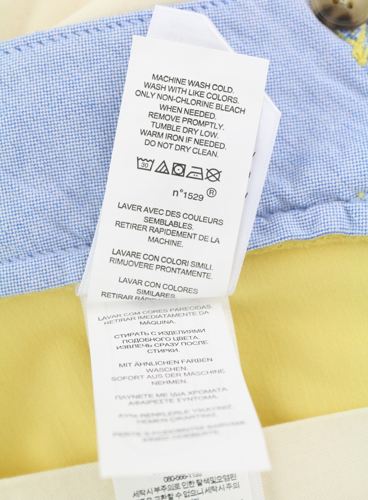 RALPH LAUREN Men's Shorts W29 Yellow Bedford Stretch Chino RRP196