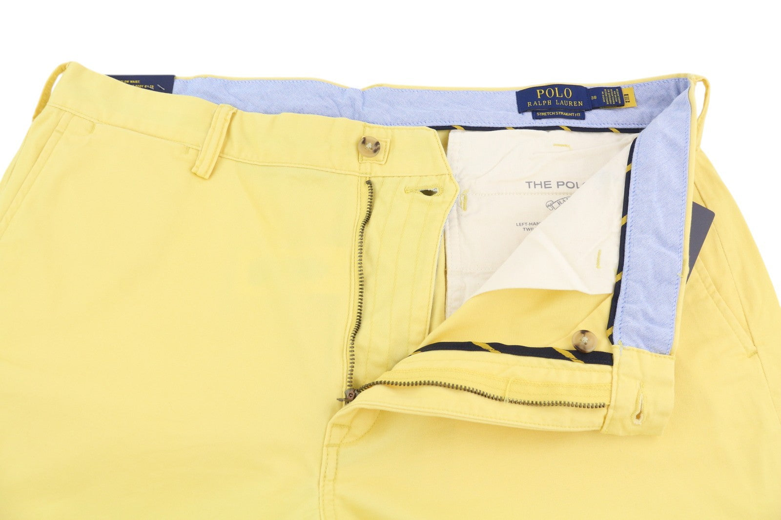 RALPH LAUREN Men's Shorts W38 Yellow Bedford Stretch Chino RRP196