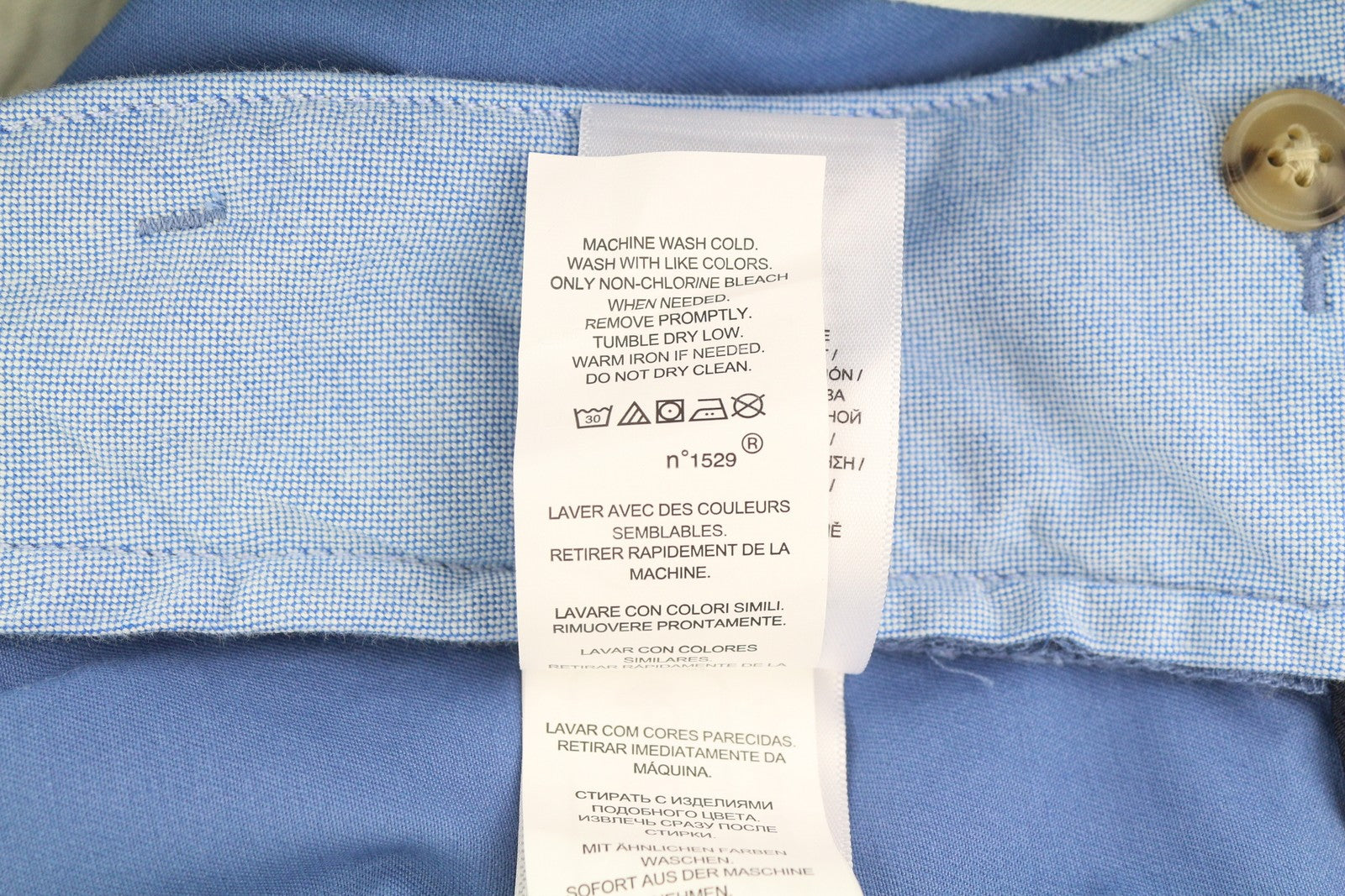 RALPH LAUREN Men's Shorts W34 Blue Stretch Chino Zip Fly RRP160