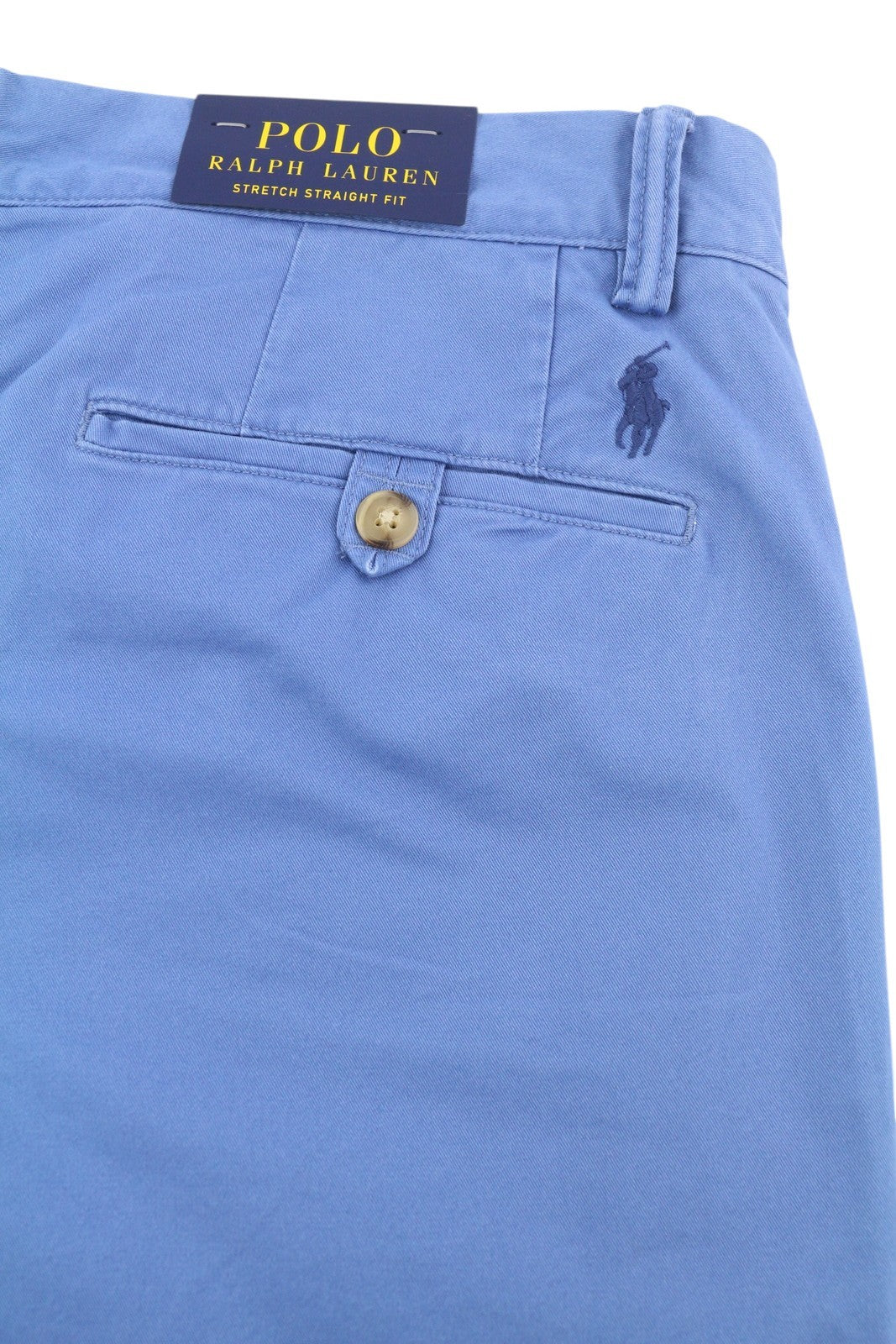 RALPH LAUREN Men's Shorts W34 Blue Stretch Chino Zip Fly RRP160