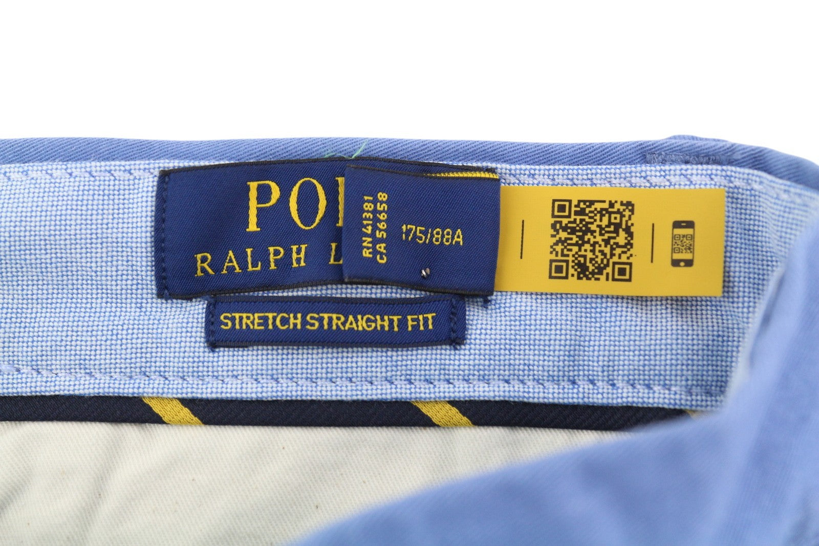 RALPH LAUREN Men's Shorts W34 Blue Stretch Chino Zip Fly RRP160