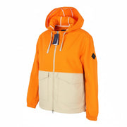 GANT Color Blocked Windbreaker Men Jacket L Dry Sand Hooded Full Zip Lightweight