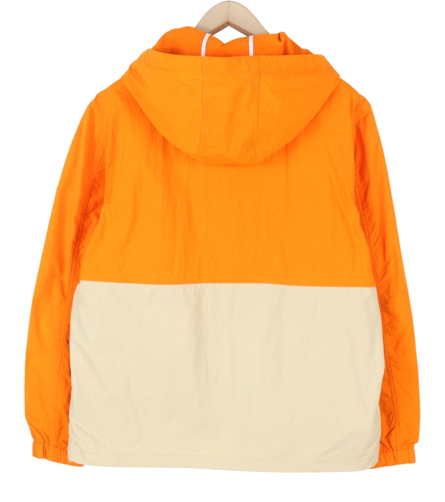 GANT Color Blocked Windbreaker Men Jacket L Dry Sand Hooded Full Zip Lightweight