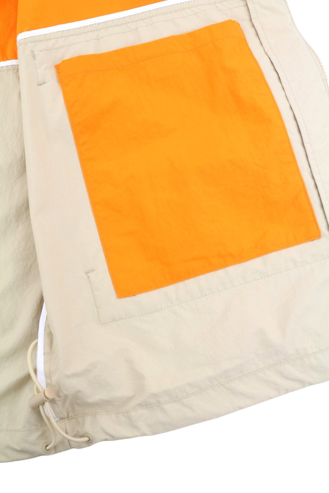 GANT Color Blocked Windbreaker Men Jacket L Dry Sand Hooded Full Zip Lightweight