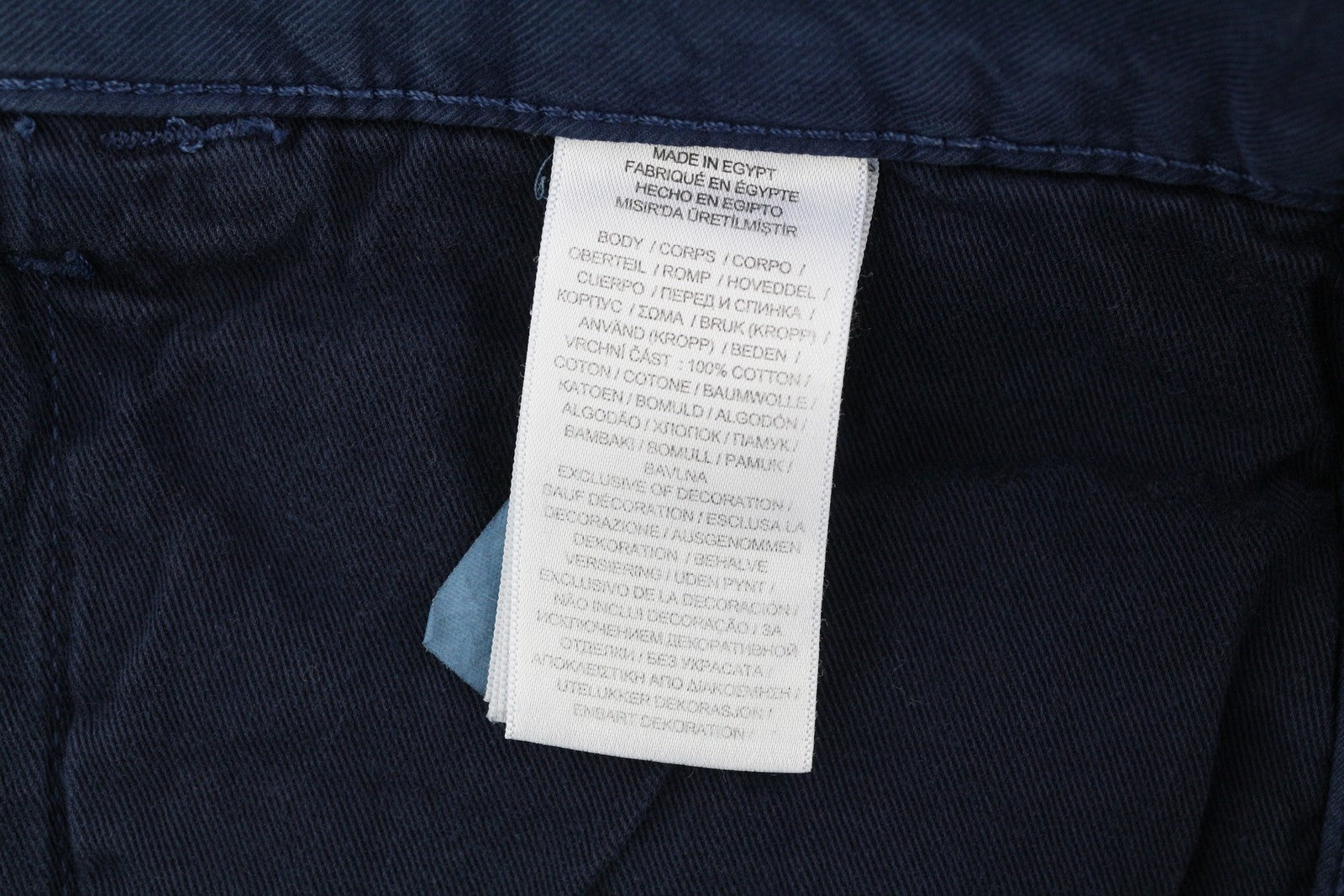 RALPH LAUREN Men's Shorts W38 Dark Blue Garment Dyed Zip Fly