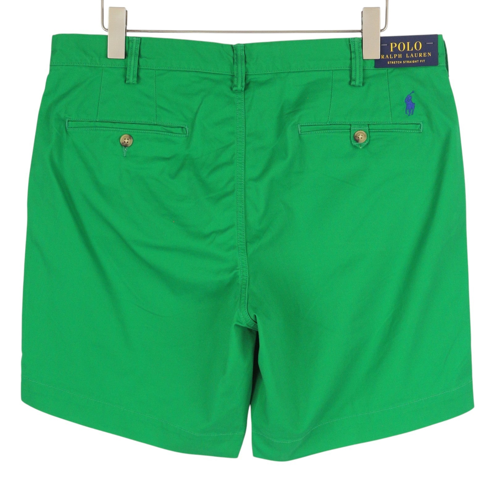 RALPH LAUREN Men's Shorts W36 Green Stretch Chino Zip Fly RRP180