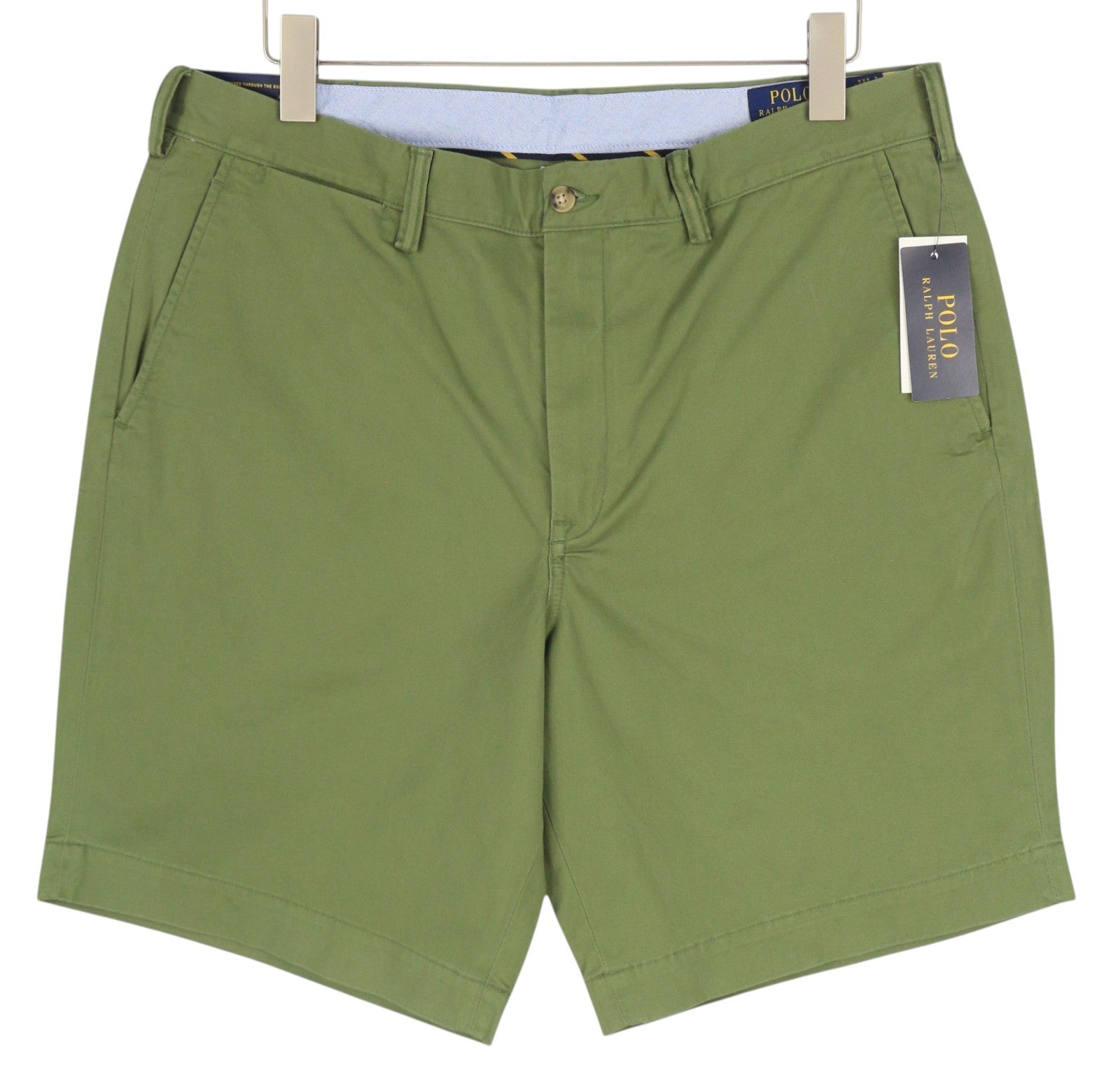 RALPH LAUREN Men's Shorts W36 Olive Green Classic Chino Zip