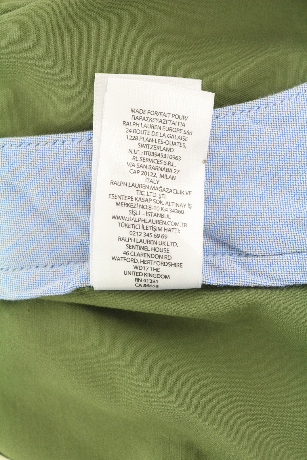 RALPH LAUREN Men's Shorts W36 Olive Green Classic Chino Zip