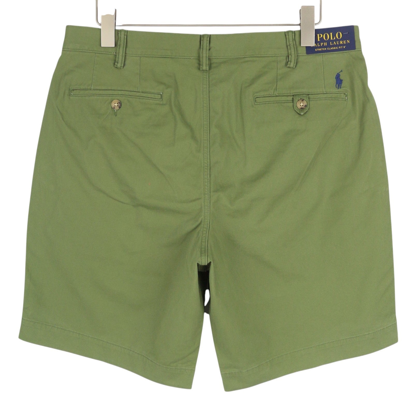 RALPH LAUREN Men's Shorts W36 Olive Green Classic Chino Zip