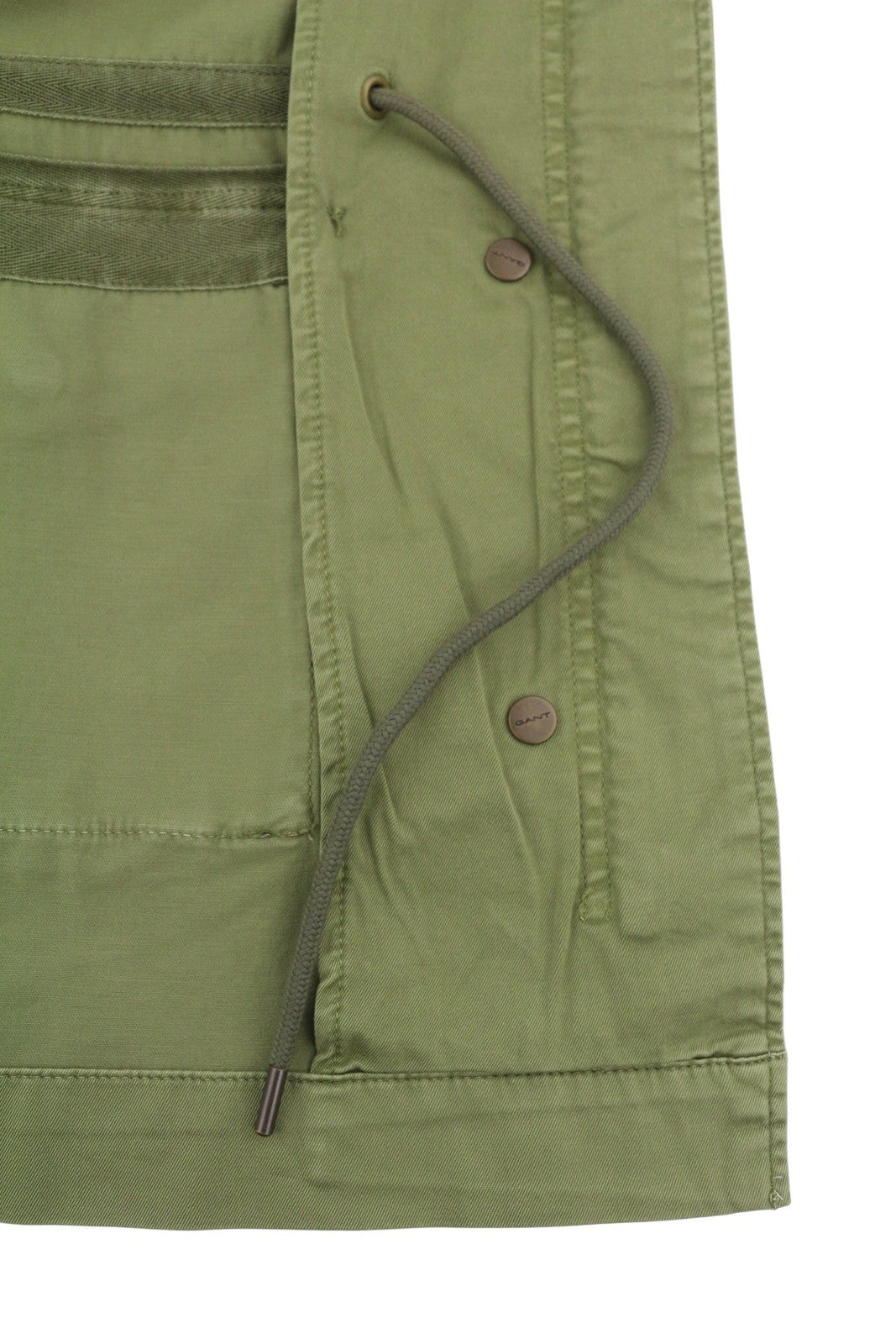 GANT Garment Dyed Field Women Jacket S Utility Green Drawstring Lightweight