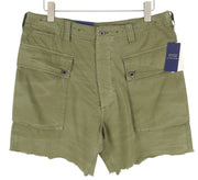 RALPH LAUREN Men's Shorts W36 Washed Green Straight Button Fly RRP190