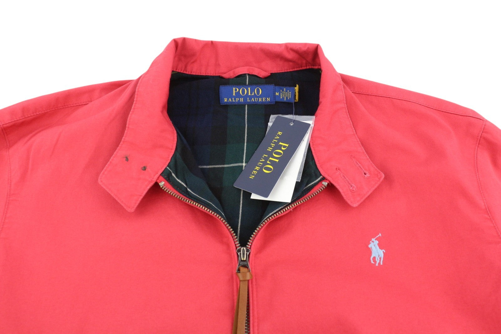 RALPH LAUREN Men's Jacket M Red Garment Dyed Windbreaker RRP350