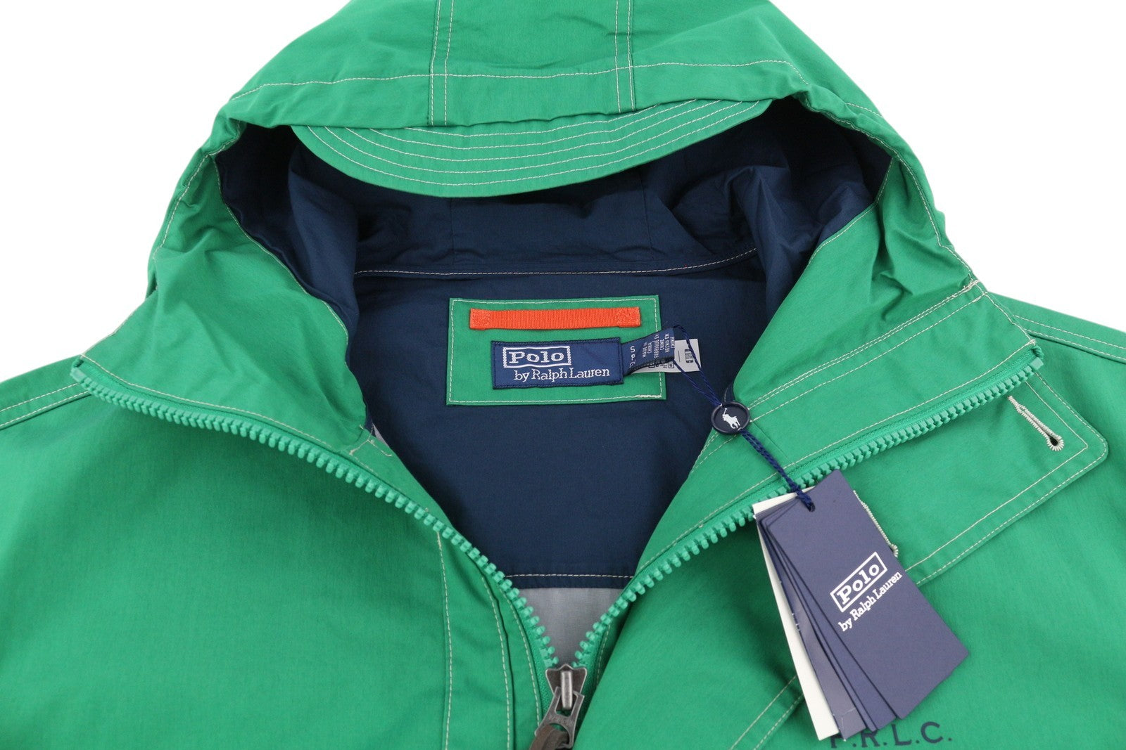 RALPH LAUREN Men's Jacket S Green Hooded Windbreaker RRP1399