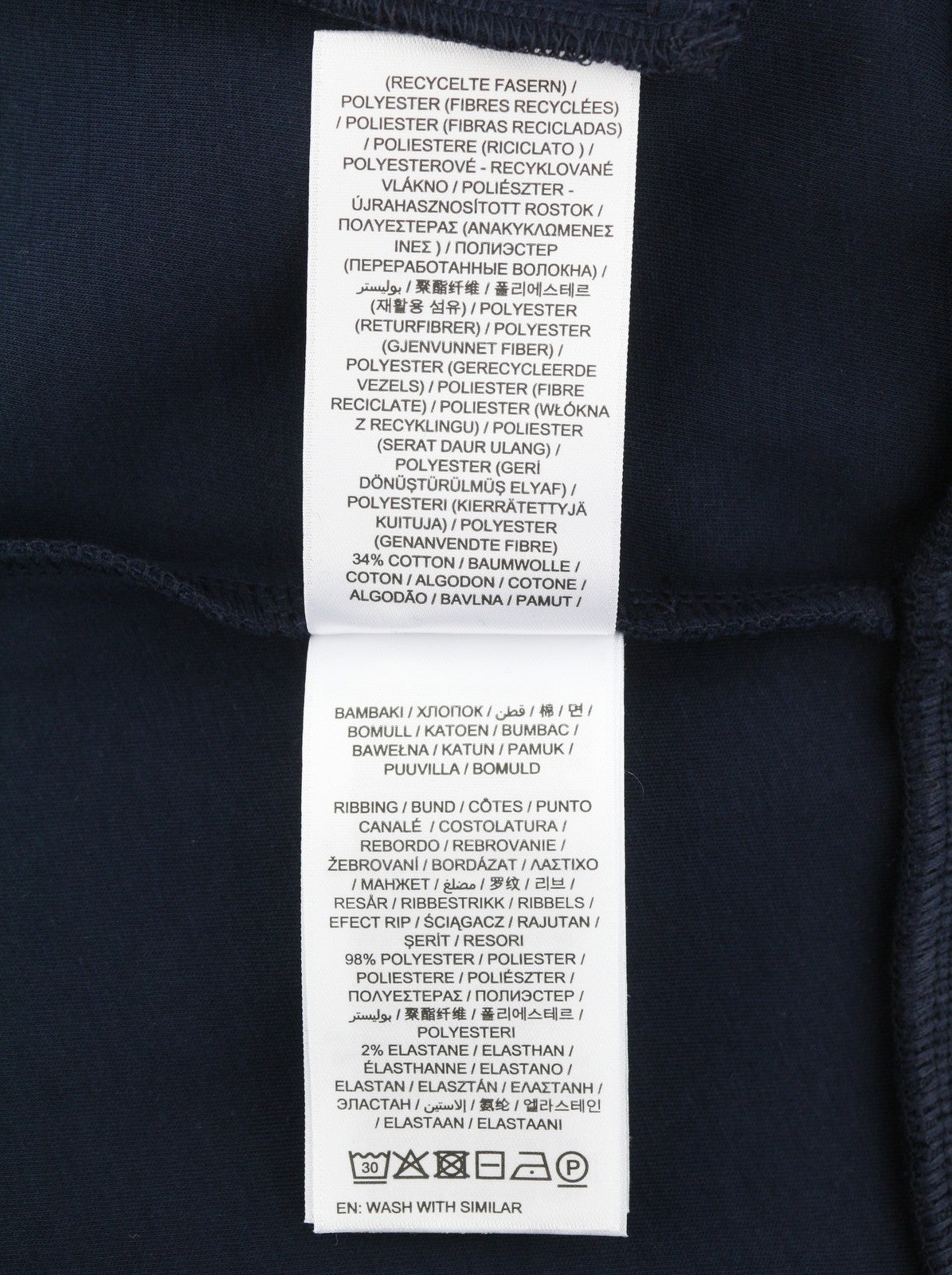 GANT Tiger Track Men Sweatshirt M Evening Blue Pockets Full Zip