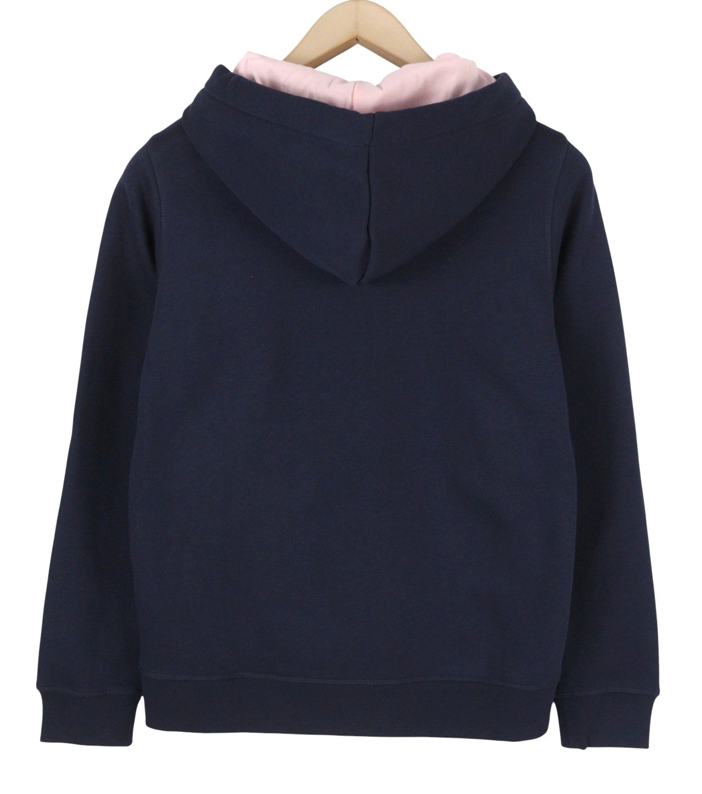 GANT New Haven Women Hoodie M Dark Blue Front Logo Kangaroo Pocket Pull On