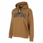 GANT Fall Sweat Men Hoodie L Roasted Walnut Front Logo Pull On