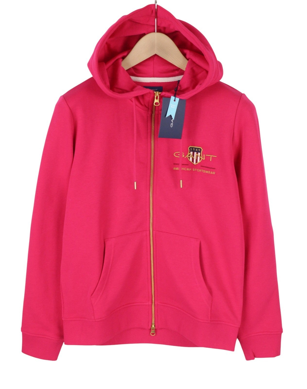 GANT Archive Shield Full Zip Women Hoodie M Love Potion Embroidered Logo RRP160