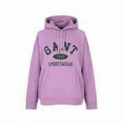 GANT Collegiate Men Hoodie M Orchid Lilac Relaxed Fit Kangaroo Pocket Pull On
