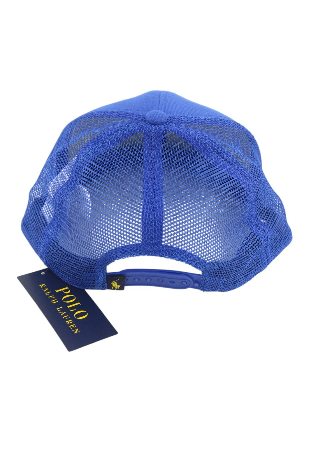 RALPH LAUREN High Crown Men Cap 58 CM Blue Twill Trucker Snapback