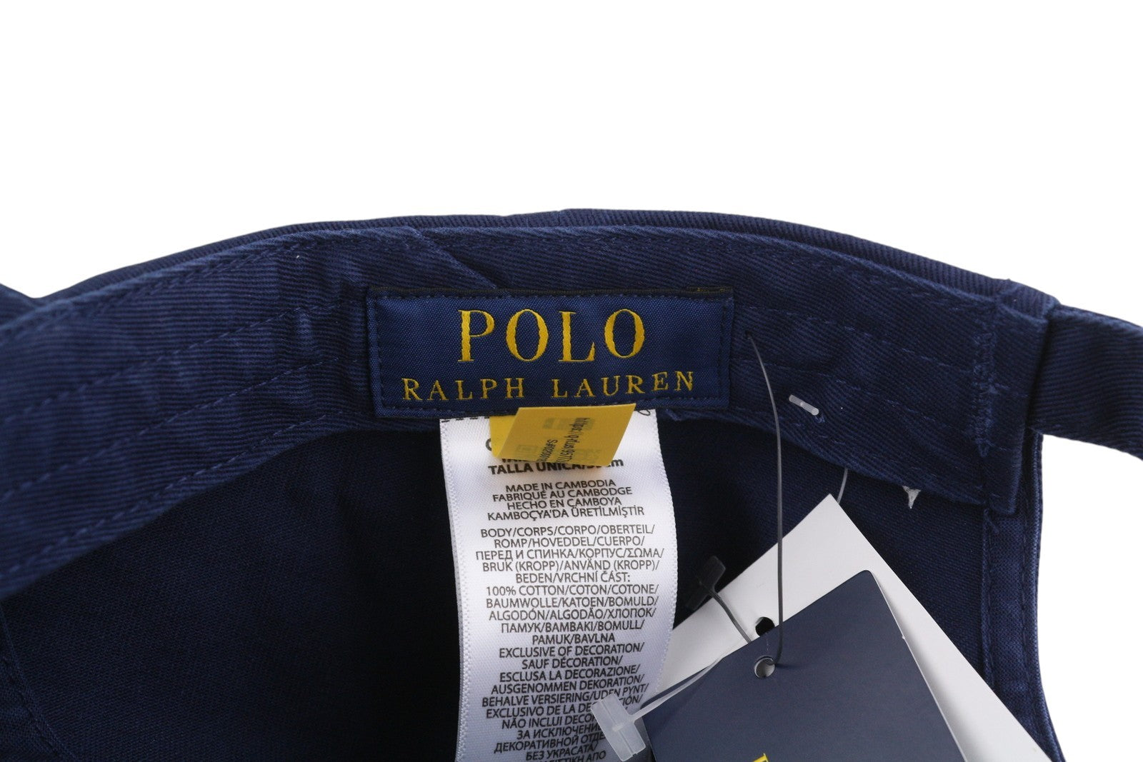 RALPH LAUREN Men Cap 59 CM Dark Blue FRA P.R.F.C. Logo Baseball