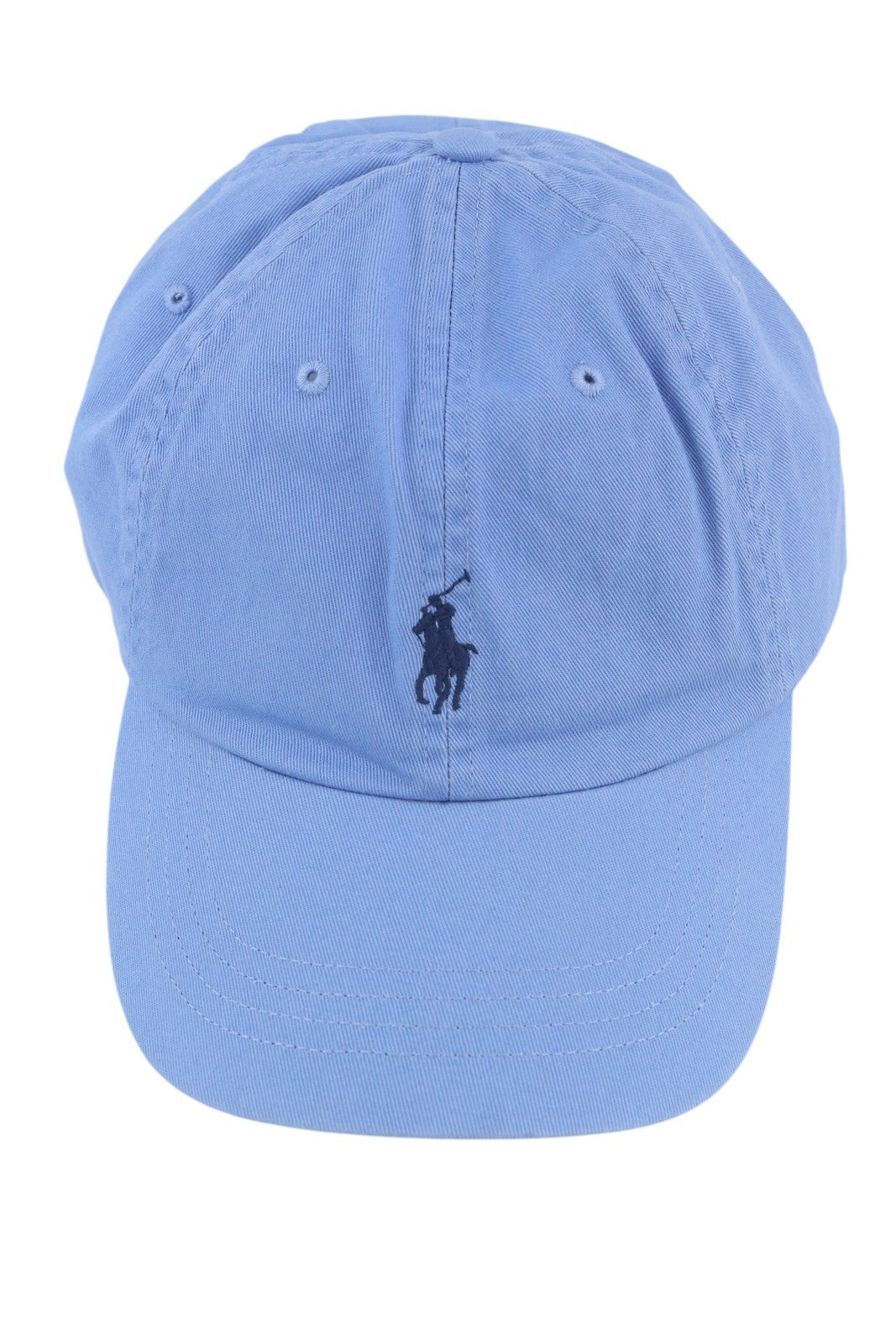 RALPH LAUREN Men Cap 59 CM Blue Cotton Baseball Embroidered Logo