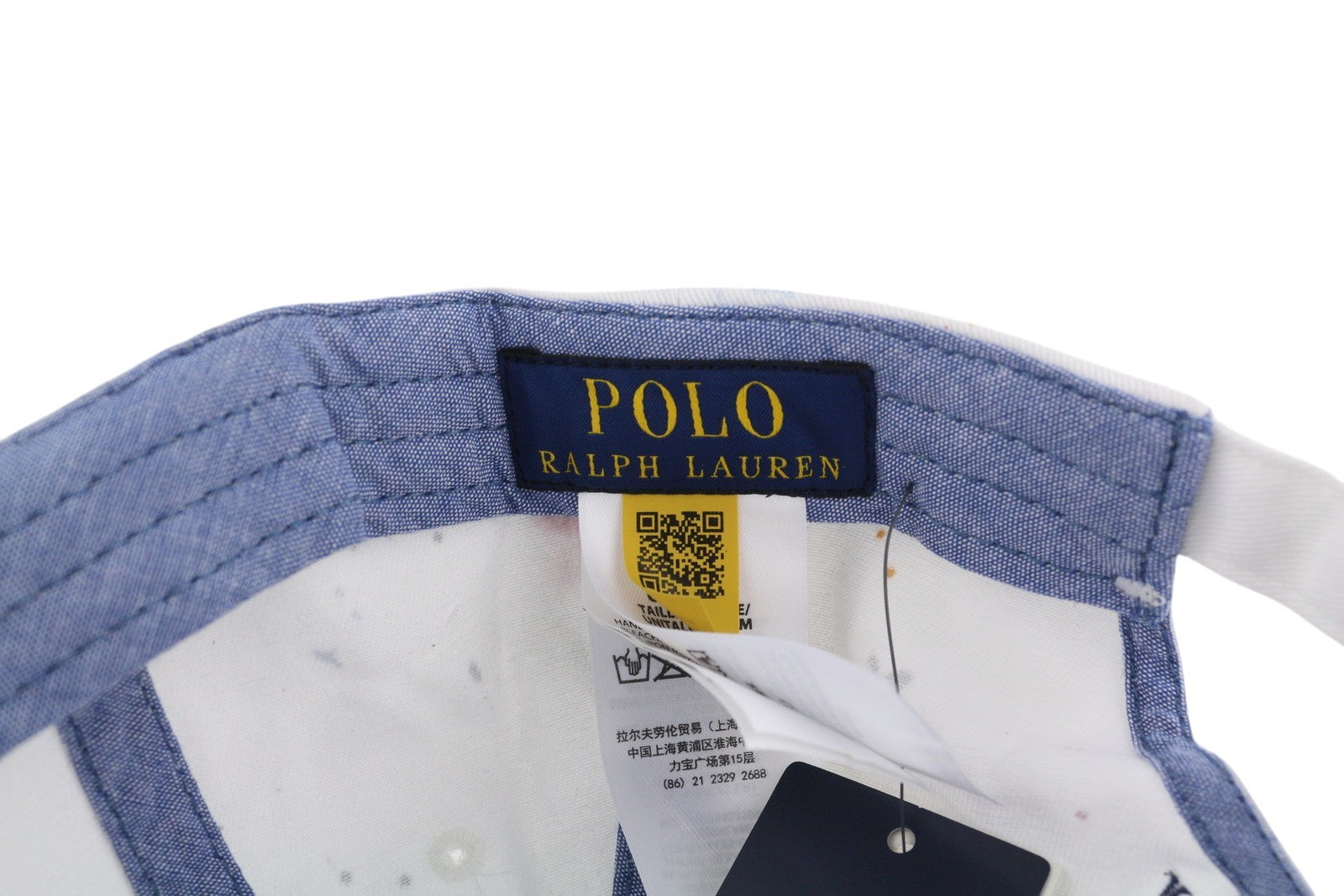 RALPH LAUREN Men Cap 59 CM White Paint Colourful Sport Baseball RRP139