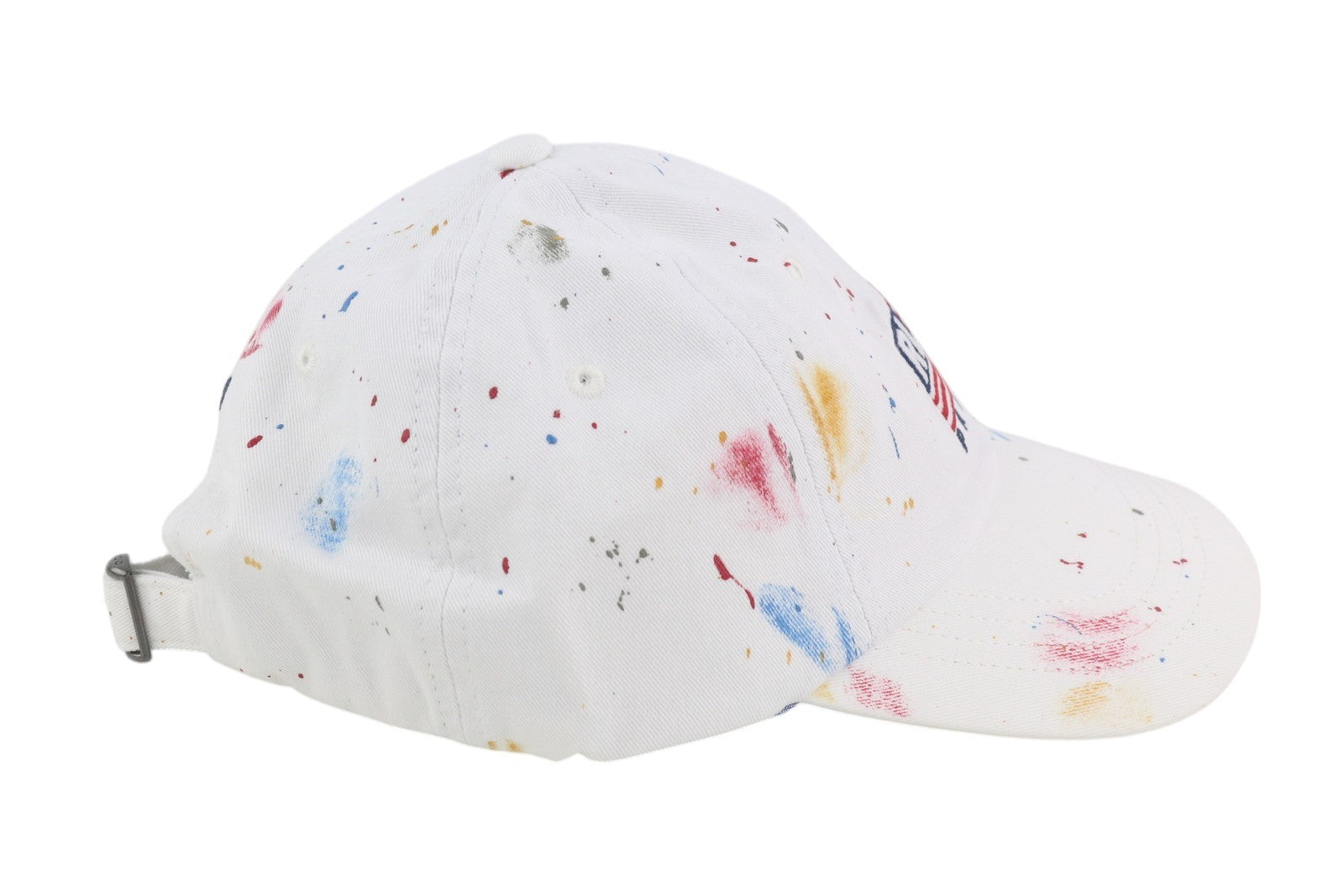 RALPH LAUREN Men Cap 59 CM White Paint Colourful Sport Baseball RRP139