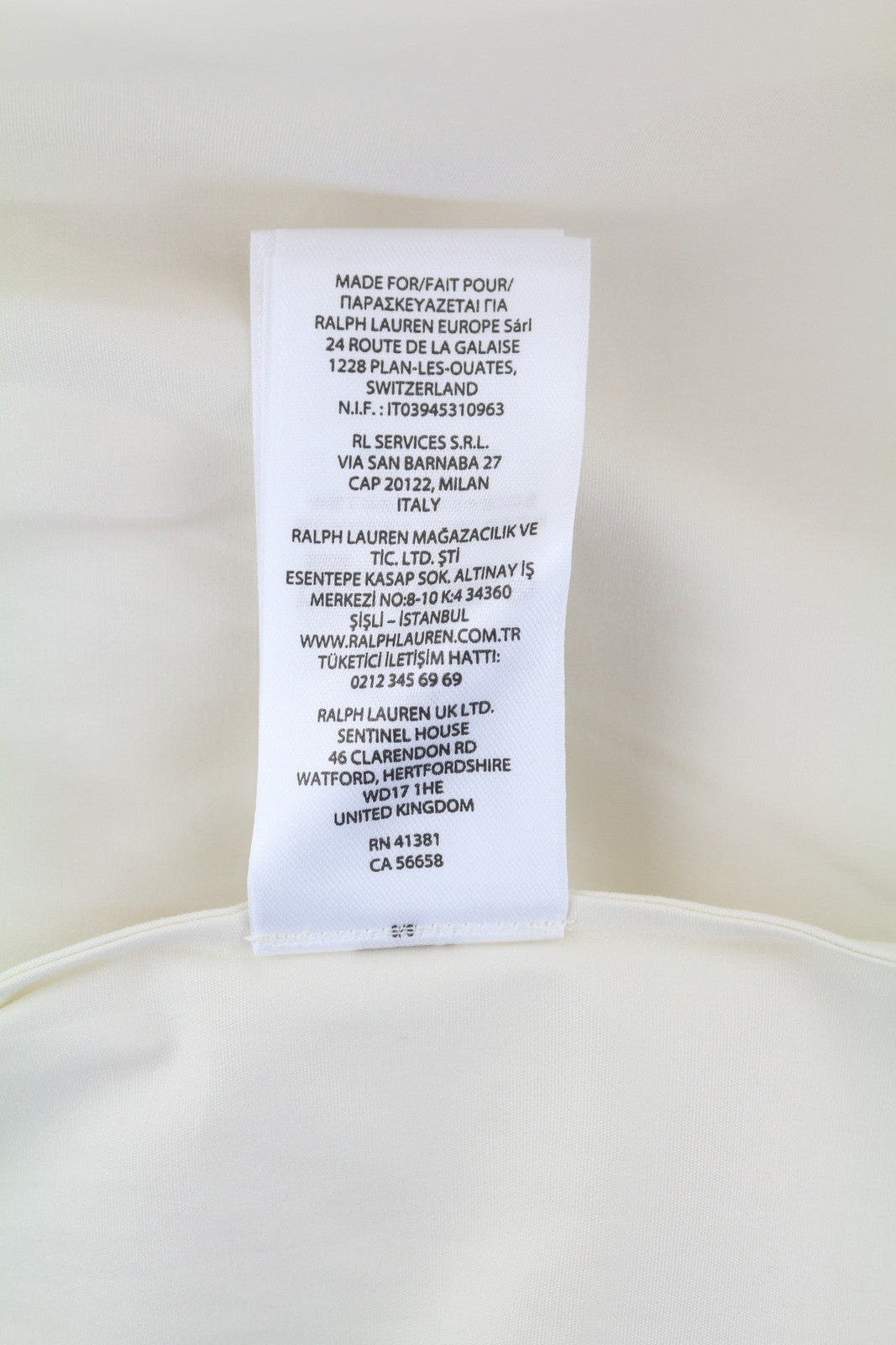 RALPH LAUREN Elia Women Dress S White Cotton Ruffle Collar 3/4 Sleeve Midi