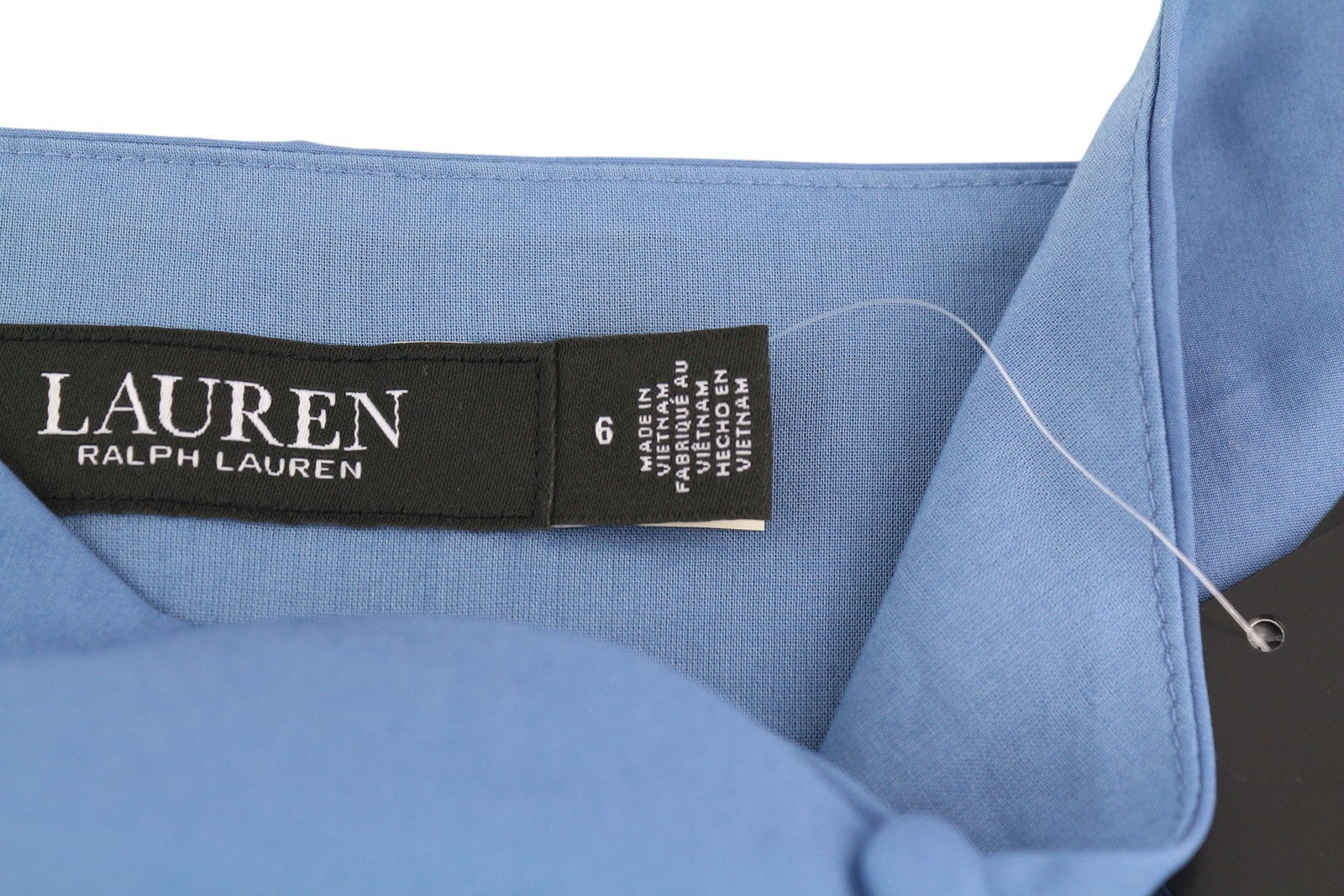 LAUREN RALPH LAUREN Women Dress S Blue Sleeveless Tie-Front Tiered RRP185