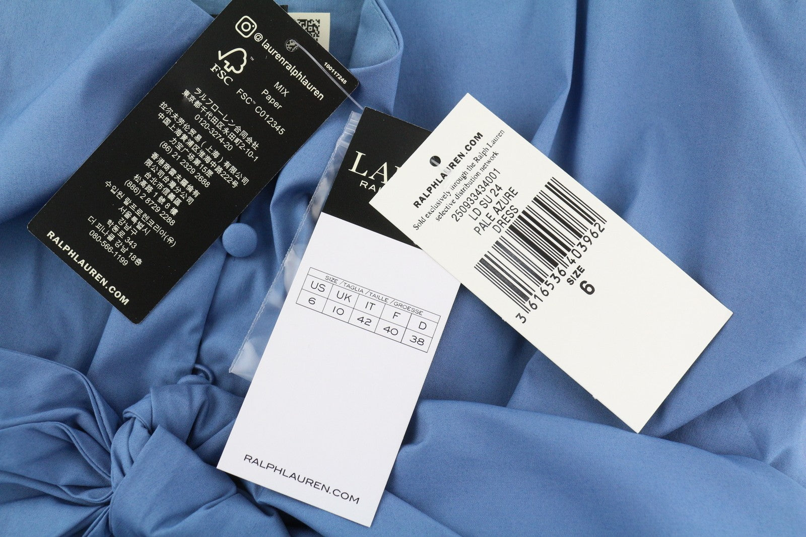 LAUREN RALPH LAUREN Women Dress S Blue Sleeveless Tie-Front Tiered RRP185