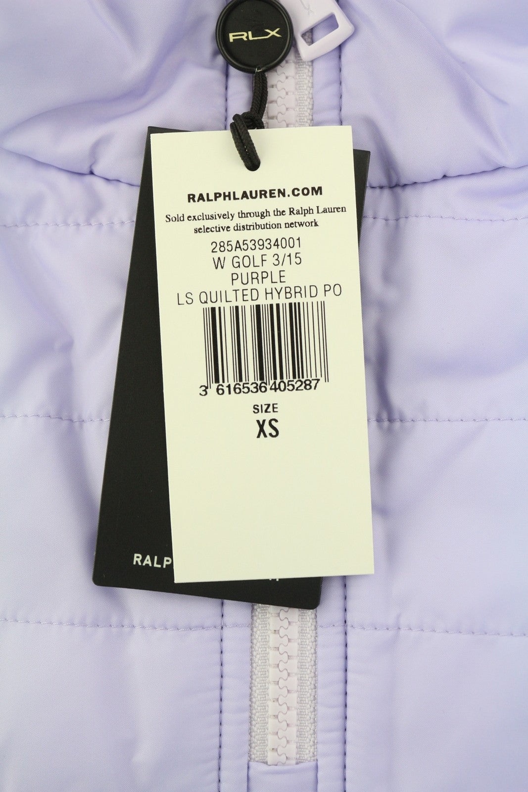 RLX RALPH LAUREN Golf Women Sweatshirt XS Purple Quilted Hybrid Zip Pull On