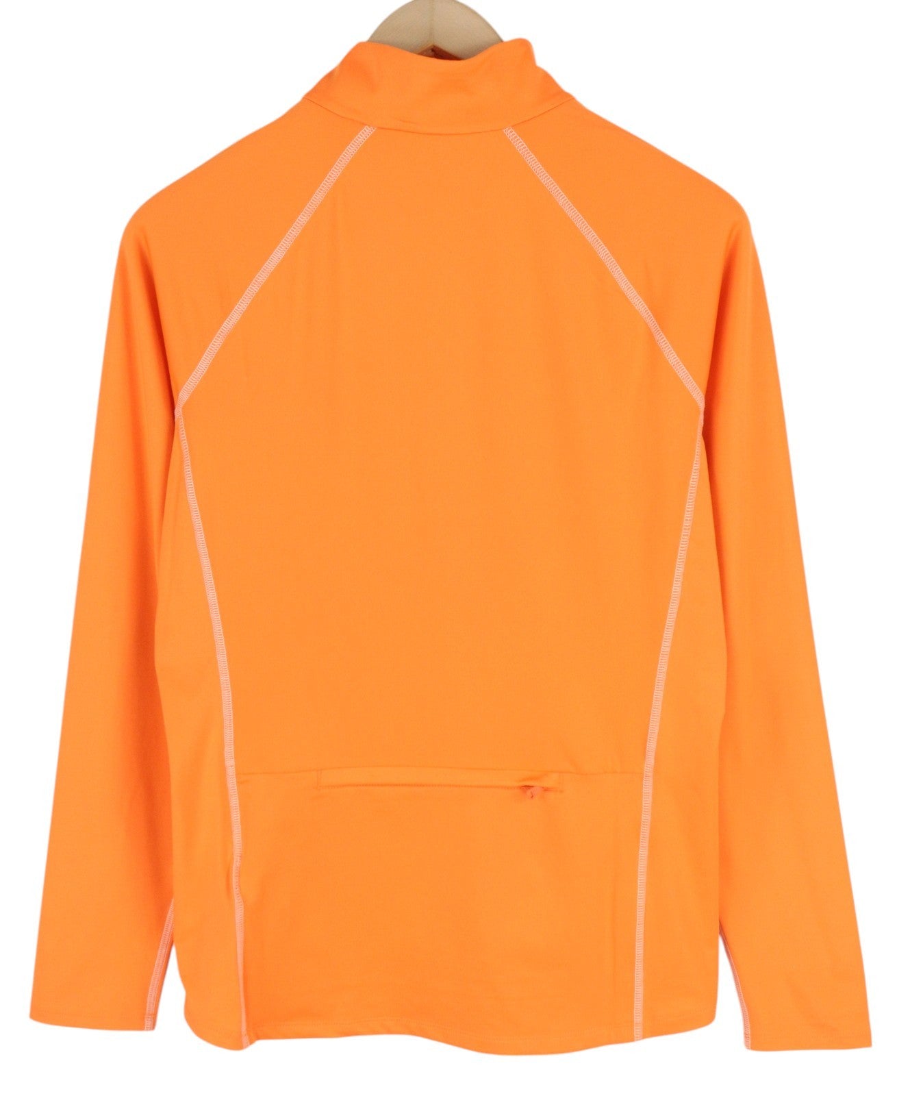 RLX RALPH LAUREN Golf Women Sweatshirt M Orange Half Zip Neck Jersey Pull On