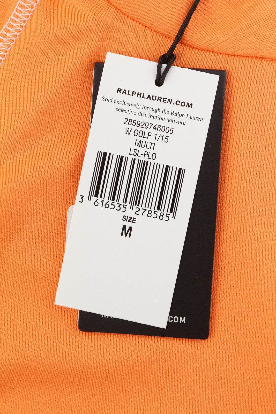 RLX RALPH LAUREN Golf Women Sweatshirt M Orange Half Zip Neck Jersey Pull On