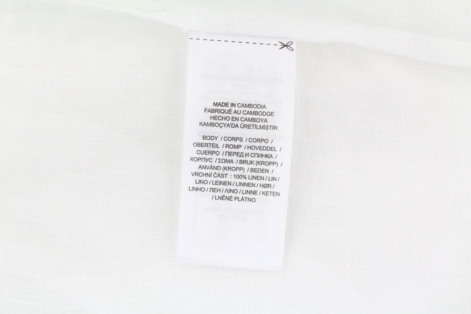 LAUREN RALPH LAUREN Women Shirt XL White Linen Short Sleeve Buttoned Spread