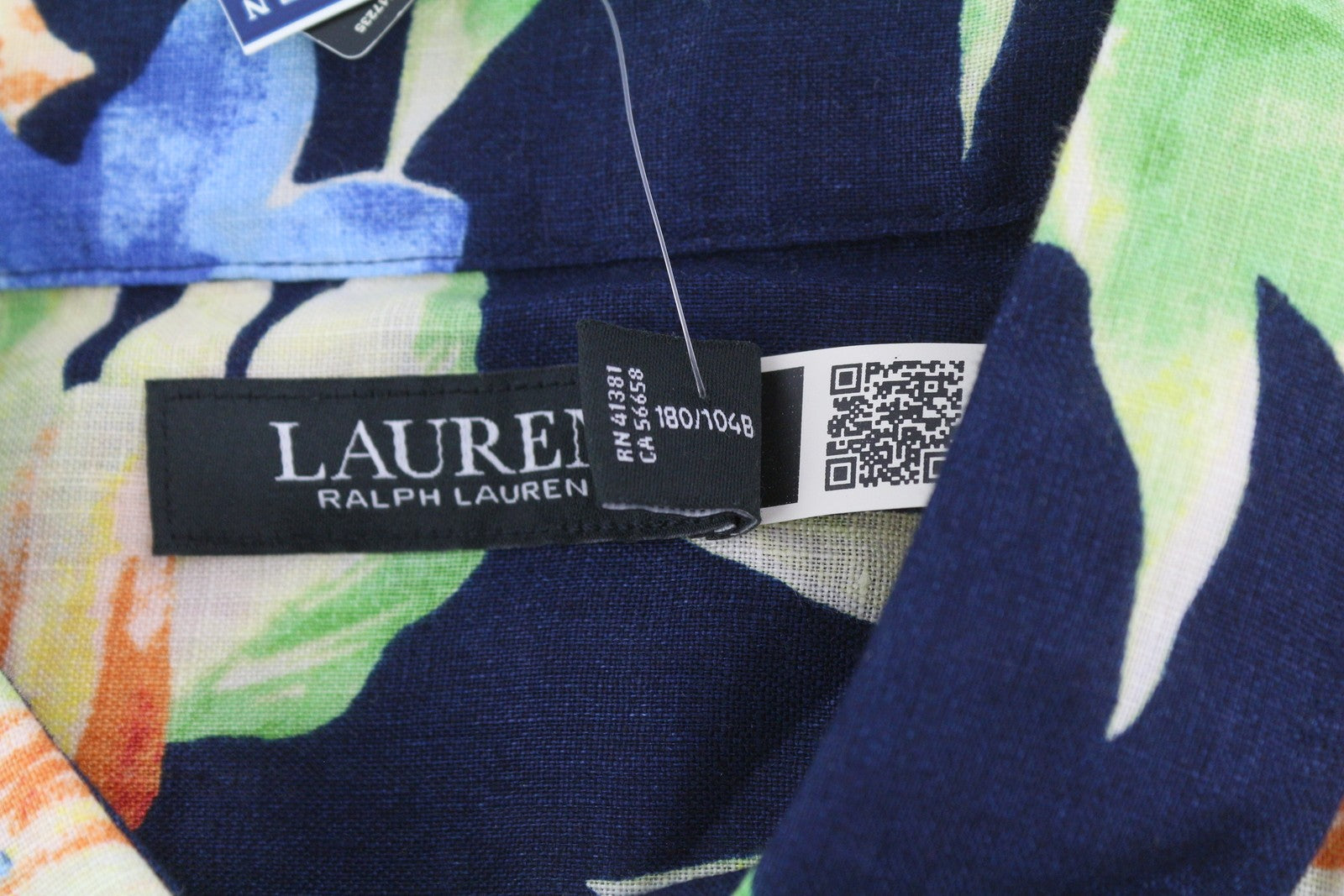 LAUREN RALPH LAUREN Women Shirt 2XL Linen Floral Short Sleeve Buttoned RRP169