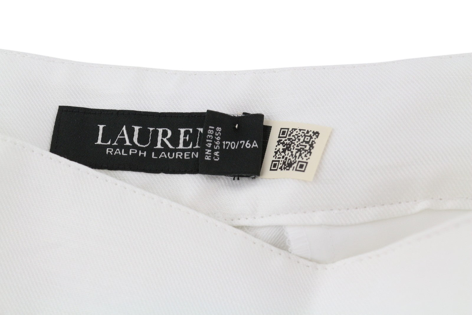LAUREN RALPH LAUREN Women Trousers W29 White Linen Blend Cropped Flared RRP279