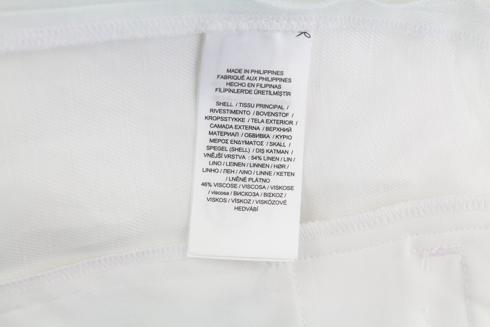 LAUREN RALPH LAUREN Women Trousers W29 White Linen Blend Cropped Flared RRP279