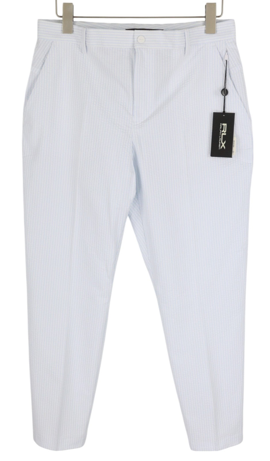 RLX RALPH LAUREN Golf Women Trousers W28 Blue Striped Slim Seersucker RRP209