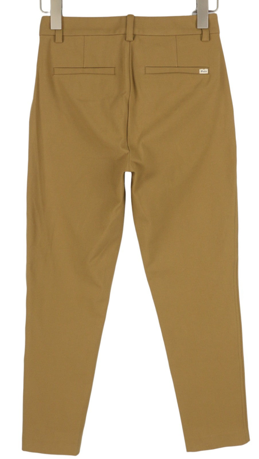 RALPH LAUREN Women Trousers W26 Brown Chino Slim Fit Zip Fly Casual