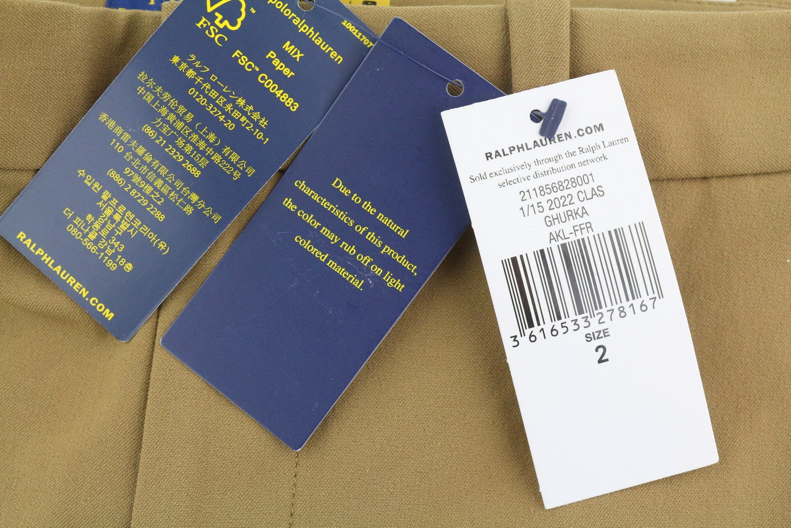 RALPH LAUREN Women Trousers W26 Brown Chino Slim Fit Zip Fly Casual