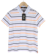 RLX RALPH LAUREN Golf Women T-Shirt L Multicoloured Striped Short Sleeve Polo