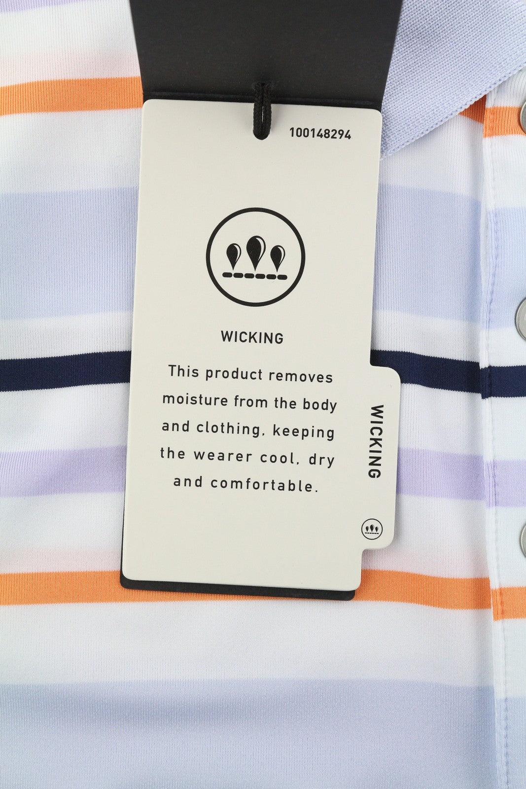 RLX RALPH LAUREN Golf Women T-Shirt L Multicoloured Striped Short Sleeve Polo