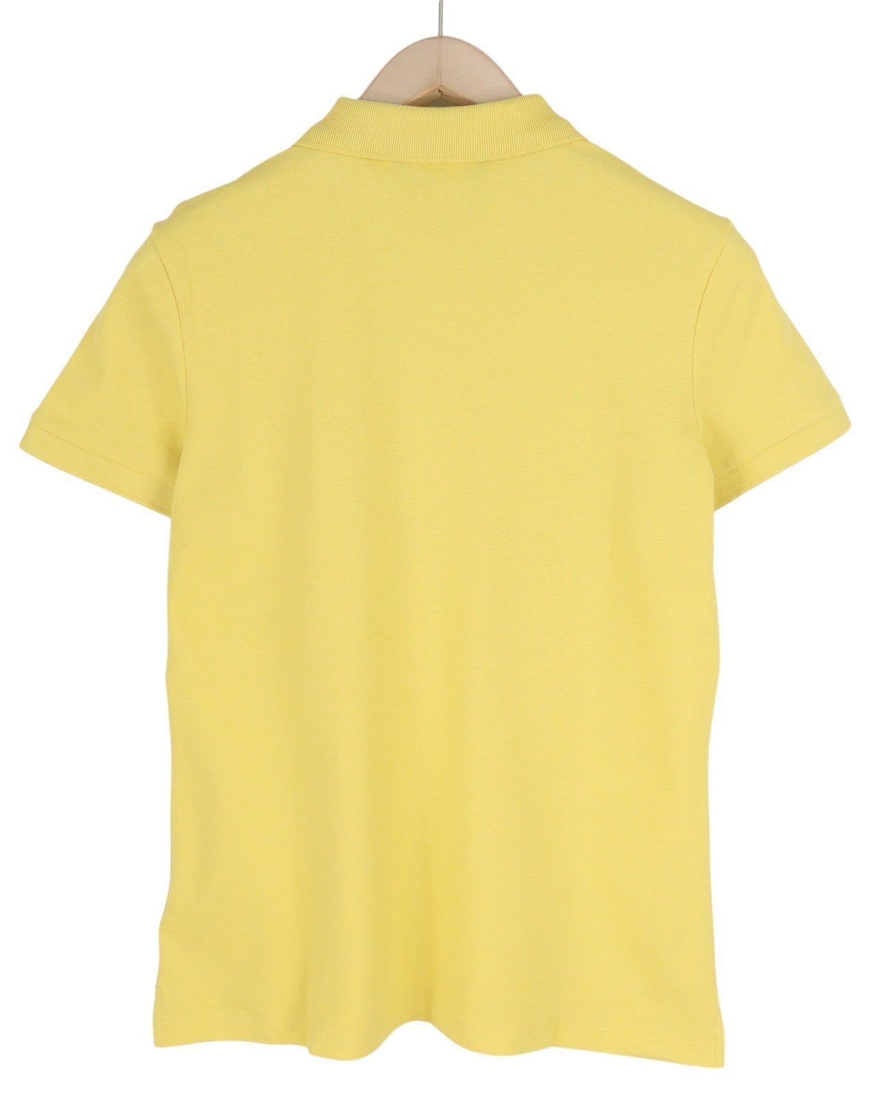 LAUREN RALPH LAUREN Women T-Shirt M Yellow Cotton Polo Neck Logo