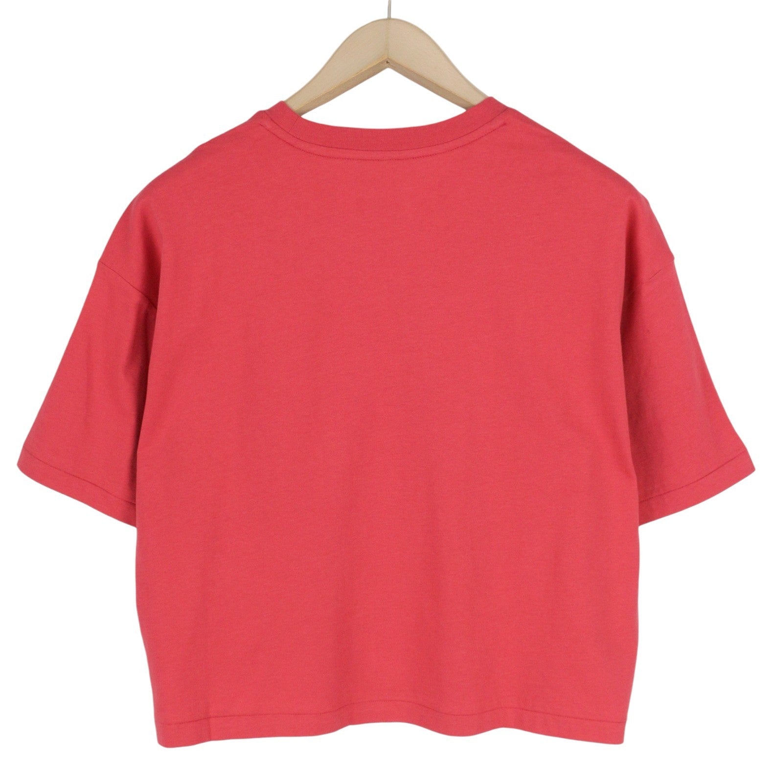 RALPH LAUREN Women T-Shirt L Red Short Sleeve Crew Neck Tricot Stretch
