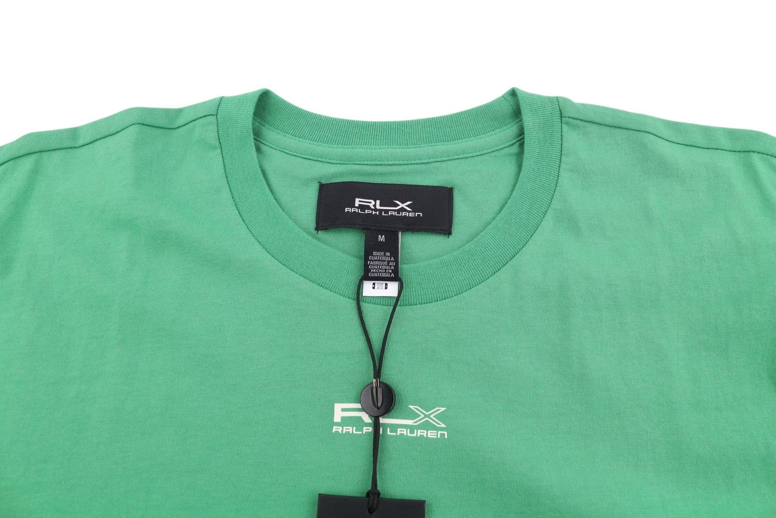 RLX RALPH LAUREN Women T-Shirt M Green Short Sleeve Crew Neck Tricot Stretch