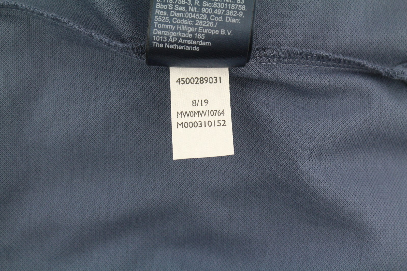 TOMMY HILFIGER Slim Polo Men T-Shirt XS Faded Blue Short Sleeve Cotton