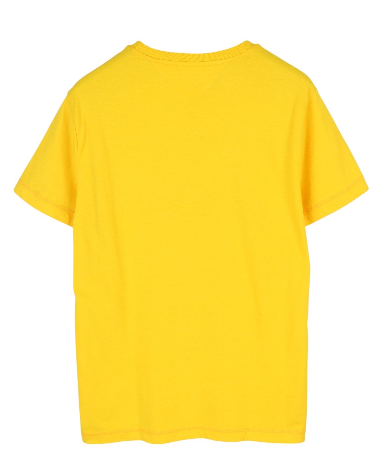TOMMY HILFIGER TJM Chest Logo Pollen Men T-Shirt L Yellow Short Sleeve Crew Neck