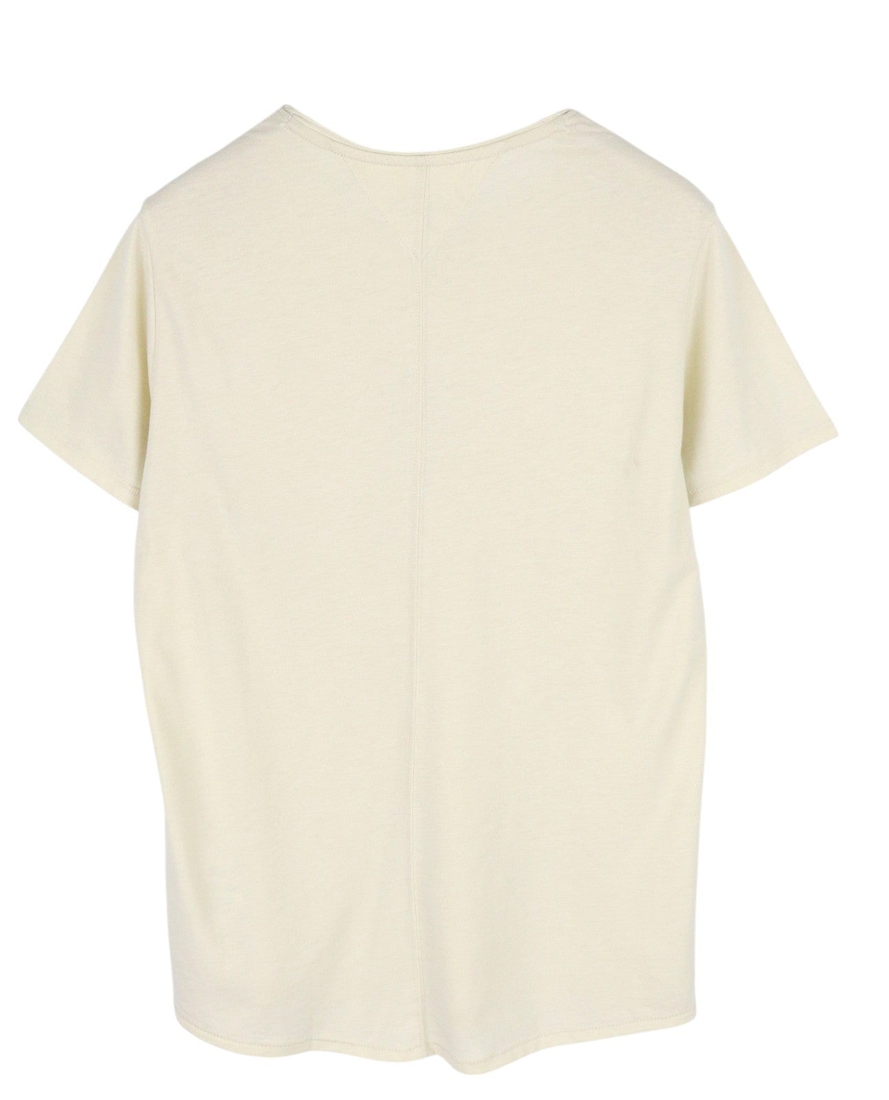 TOMMY HILFIGER TJM Slim Jaspe C Neck Men T-Shirt XL Off White Logo Short Sleeve