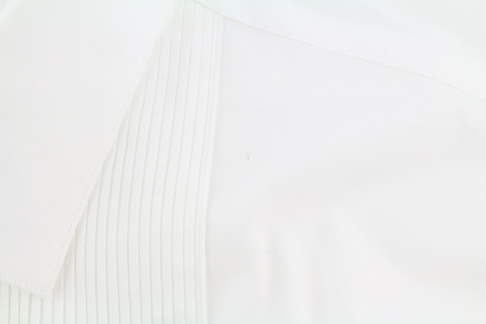 CALVIN KLEIN Evening Tuxedo Slim Men Shirt XL White Pleated Button-Up Formal